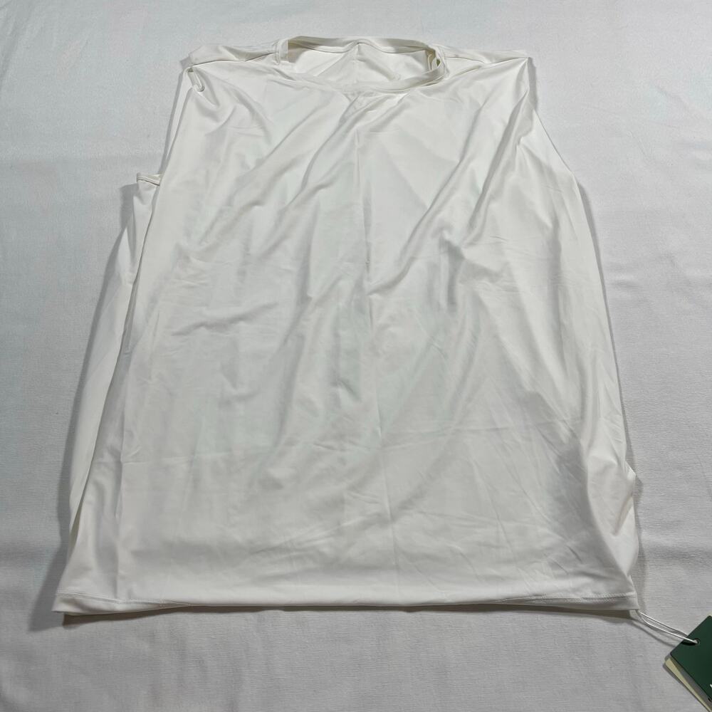 Halara Women’s XL White Long Sleeve Activewear Top Ruched Yoga Workout NWT